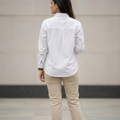 Women Cotton Slim Fit Shirt With Pockets