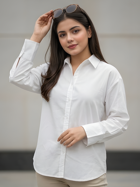 Women Cotton Oversized Shirt
