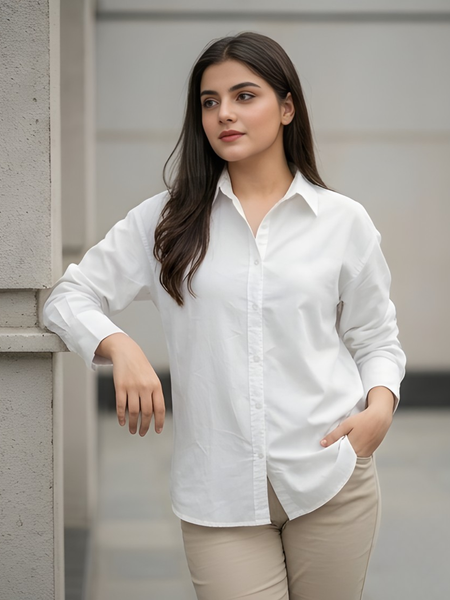 Women Cotton Oversized Shirt