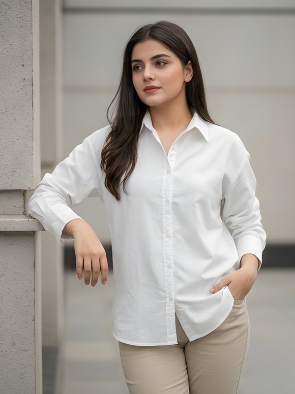 Women Cotton Oversized Shirt