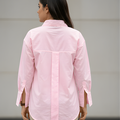 Women Cotton Slim Fit Shirt With Pockets