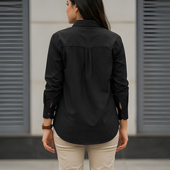 Women Cotton Slim Fit Shirt With Pockets