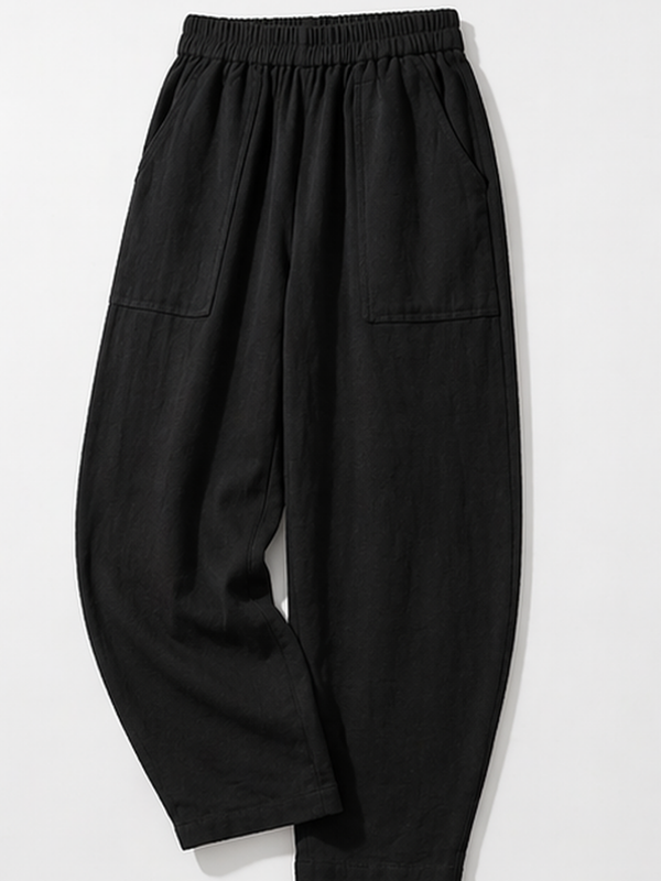 Women Cotton Solid Balloon Fit Pants