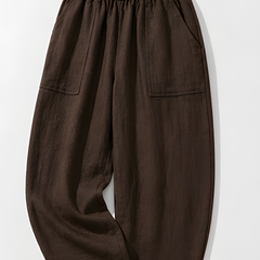 Women Cotton Solid Balloon Fit Pants
