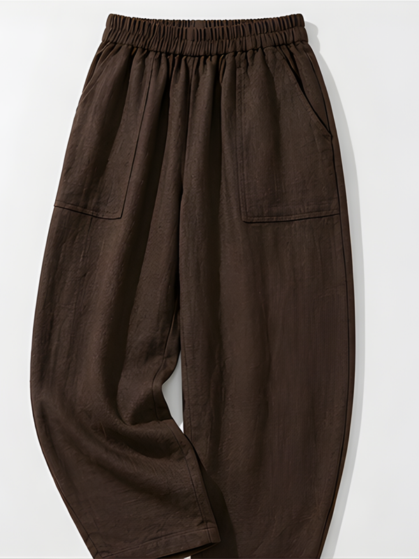 Women Cotton Solid Balloon Fit Pants