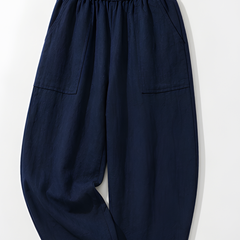 Women Cotton Solid Balloon Fit Pants