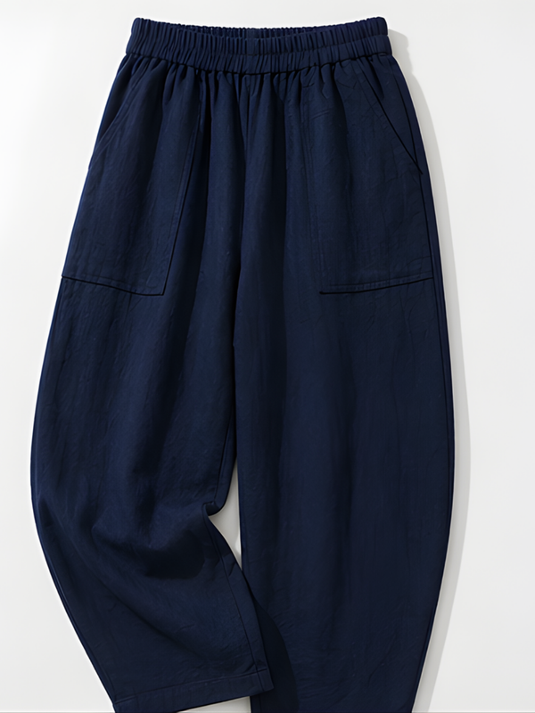 Women Cotton Solid Balloon Fit Pants