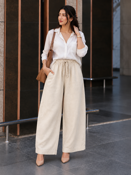Premium Pure Cotton Bubble Fit Women Pants