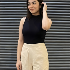Solid Cotton Straight Fit Ankle Length Trousers