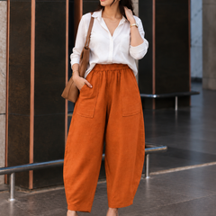 Women Cotton Balloon Fit Pants