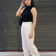 Regular fit rayon cotton palazzo side profile