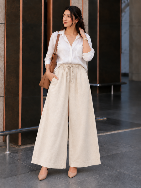 Casual Straight Wide Leg Pant