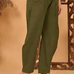 Premium Women Cotton Solid Balloon Fit Pants