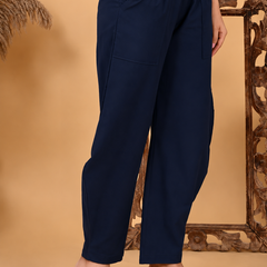 Premium Women Cotton Solid Balloon Fit Pants