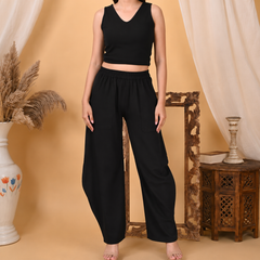 Premium Women Cotton Solid Balloon Fit Pants