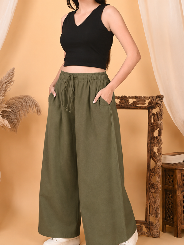 Casual Straight Wide Leg Pant