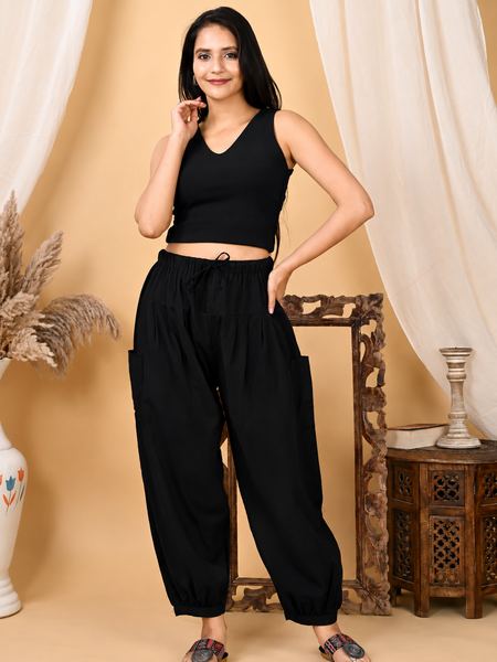 Premium Pure Cotton Bubble Fit Women Pants