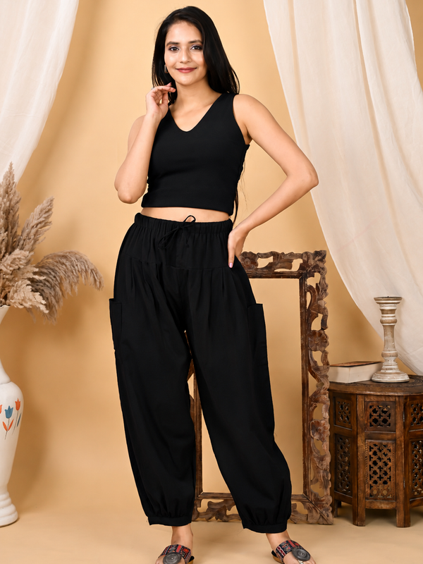 Premium Pure Cotton Bubble Fit Women Pants