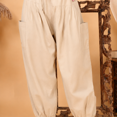 Premium Pure Cotton Bubble Fit Women Pants