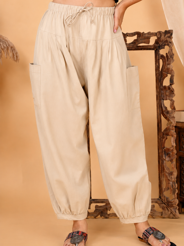 Premium Pure Cotton Bubble Fit Women Pants