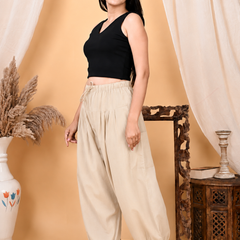 Premium Pure Cotton Bubble Fit Women Pants
