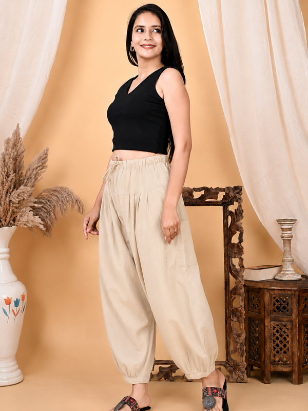 Premium Pure Cotton Bubble Fit Women Pants