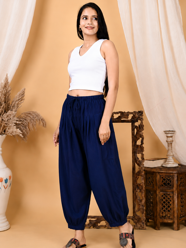 Premium Pure Cotton Bubble Fit Women Pants
