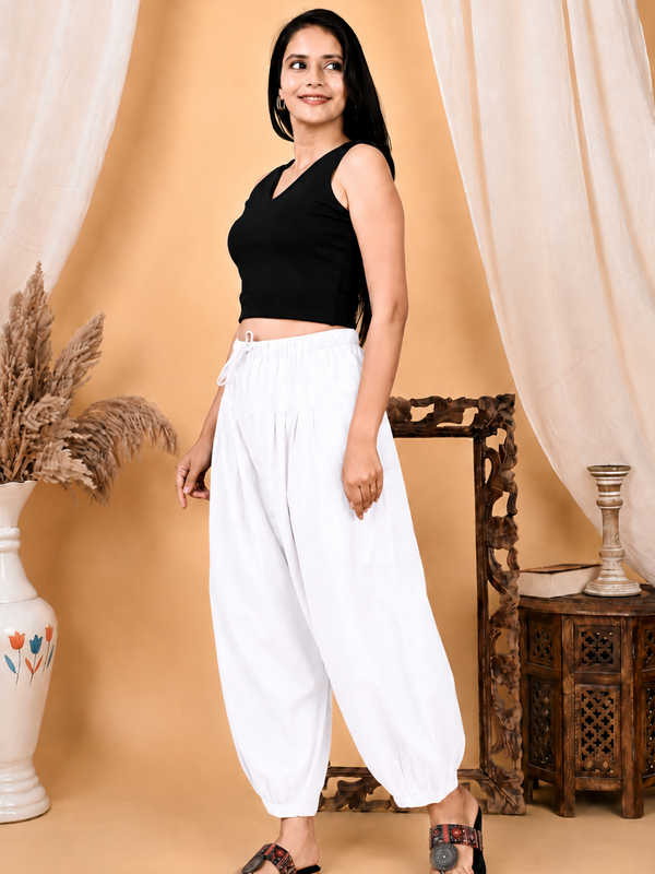 Premium Pure Cotton Bubble Fit Women Pants