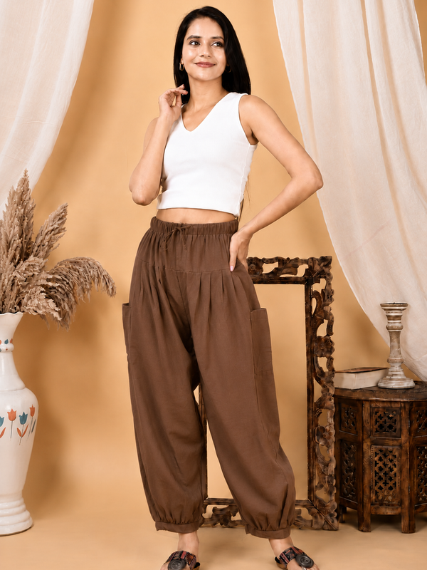Premium Pure Cotton Bubble Fit Women Pants