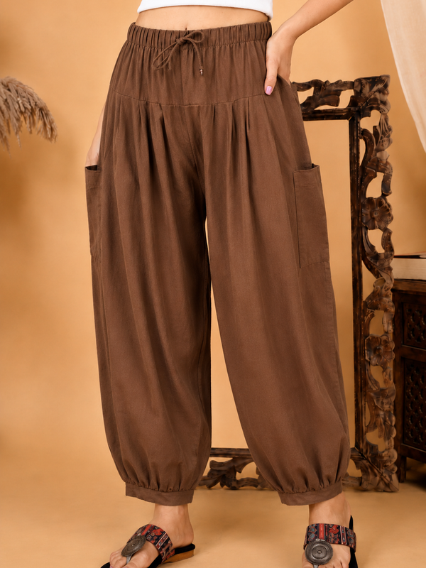 Premium Pure Cotton Bubble Fit Women Pants