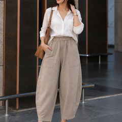 Women Cotton Balloon Fit Pants