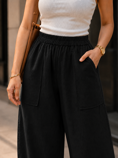 Women Cotton Balloon Fit Pants