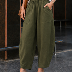 Women Cotton Balloon Fit Pants
