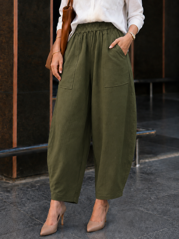 Women Cotton Balloon Fit Pants
