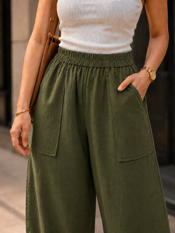 Women Cotton Balloon Fit Pants