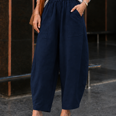 Women Cotton Balloon Fit Pants