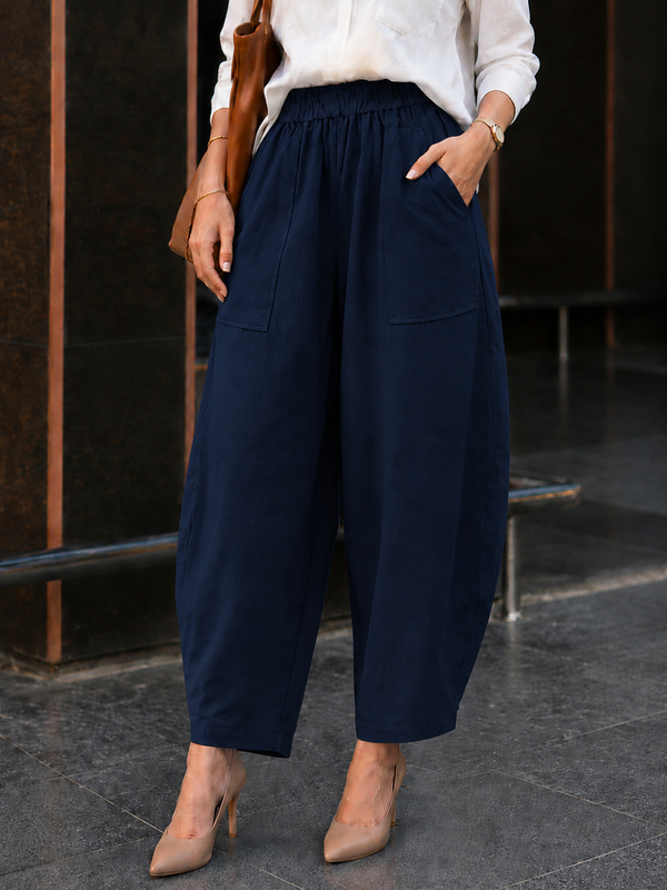 Women Cotton Balloon Fit Pants