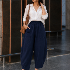 Women Cotton Balloon Fit Pants