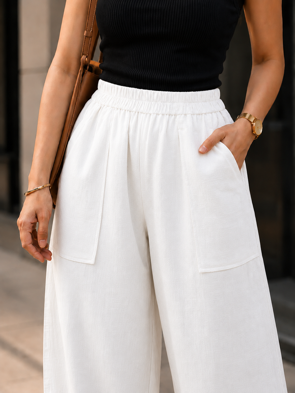 Women Cotton Balloon Fit Pants
