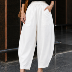 Women Cotton Balloon Fit Pants