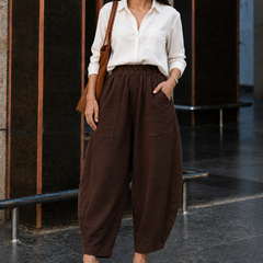 Women Cotton Balloon Fit Pants