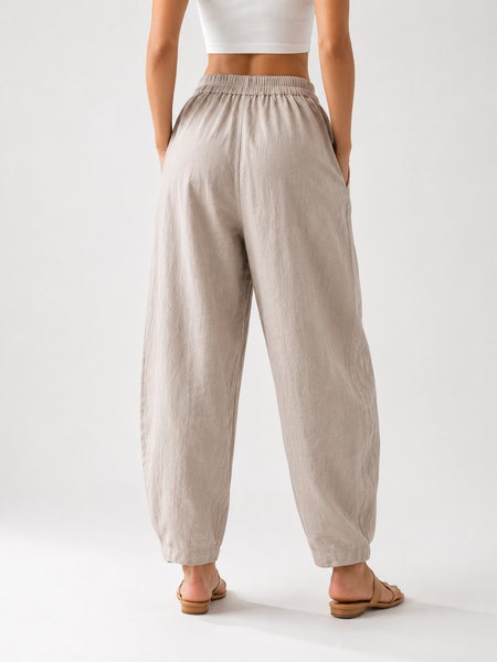 Premium Women Cotton Solid Balloon Fit Pants