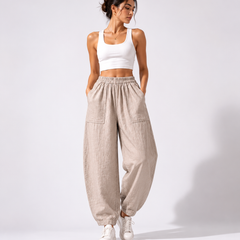 Premium Women Cotton Solid Balloon Fit Pants
