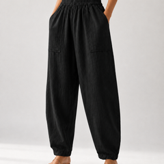 Premium Women Cotton Solid Balloon Fit Pants