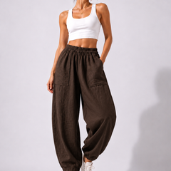 Premium Women Cotton Solid Balloon Fit Pants