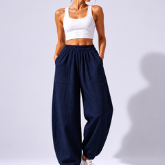 Premium Women Cotton Solid Balloon Fit Pants