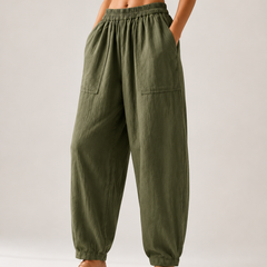 Premium Women Cotton Solid Balloon Fit Pants