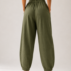 Premium Women Cotton Solid Balloon Fit Pants