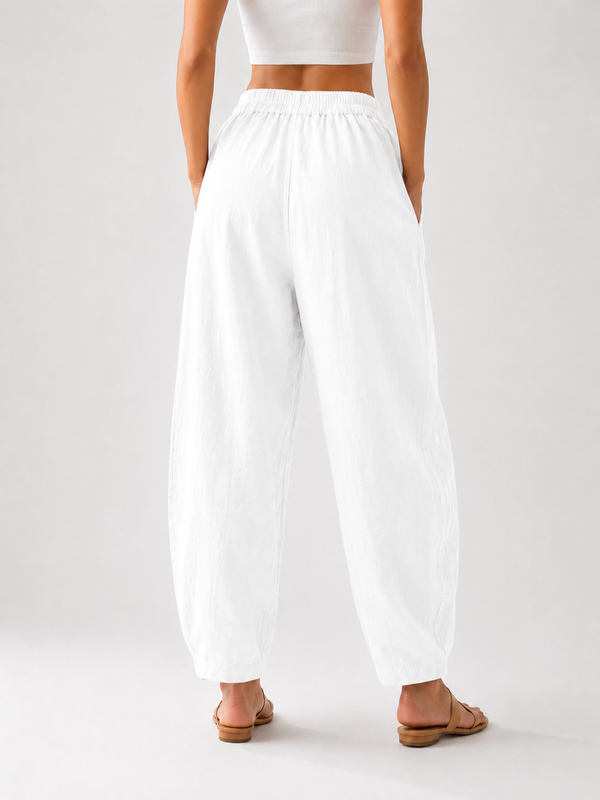 Premium Women Cotton Solid Balloon Fit Pants