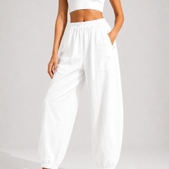 Premium Women Cotton Solid Balloon Fit Pants